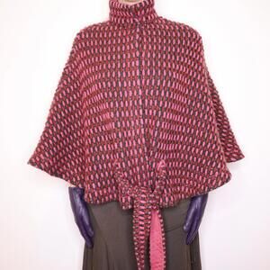 Y2K MISSONI Pink Wool Cape (S/M/L) 